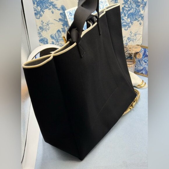 🆕 ALL SAINTS 🧿 NWT Large Izzy East-West Tote, Black/White - Picture 6 of 11
